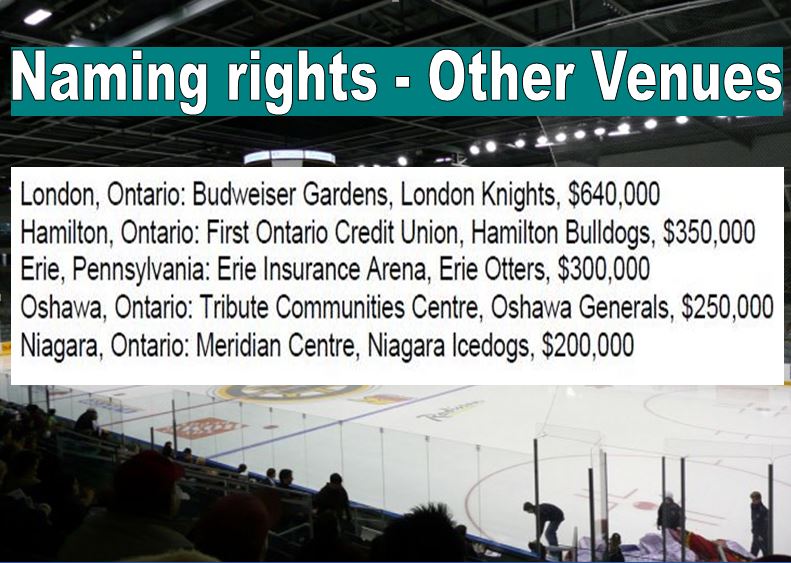 Naming rights - Other venues